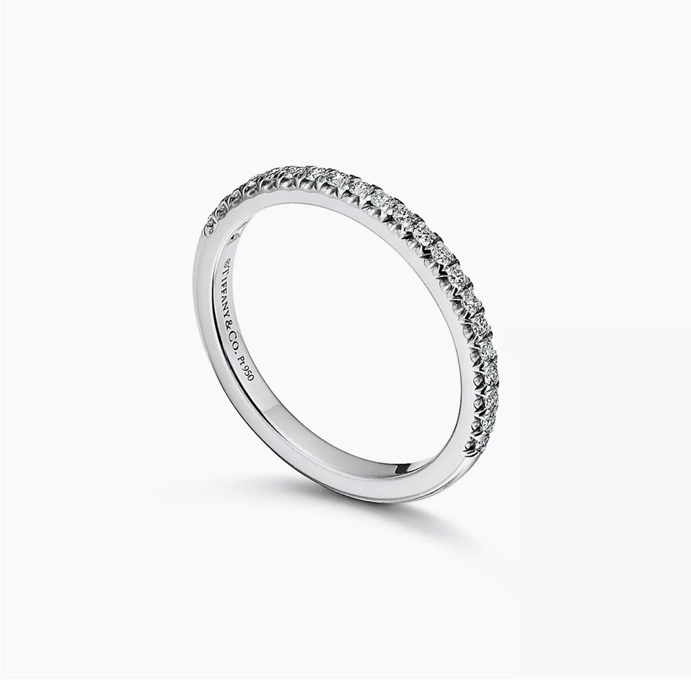 Tiffany Soleste Half Eternity Diamond Band Size 4 - Picture 6 of 8